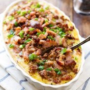 A picture of Ham and Sausage Hash Brown Egg Bake