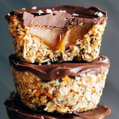 Caramel Cups in a stack.