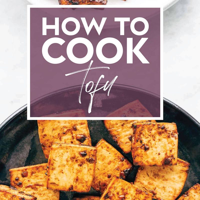 Tofu on plates that says "How to cook tofu"