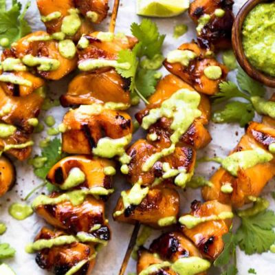 3 Ingredient Grilled Chicken with sauce.