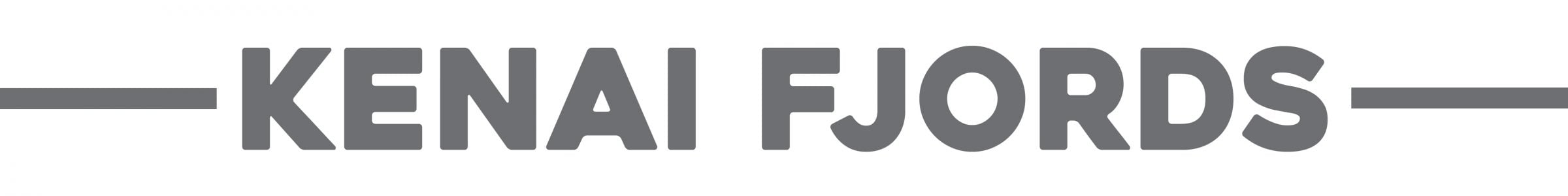 Kenai fjords banner in gray.