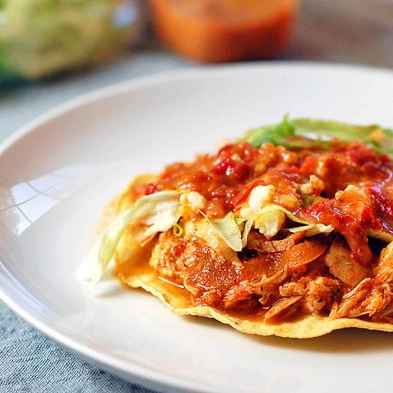 A picture of Marisa's Spicy Chicken Tostadas