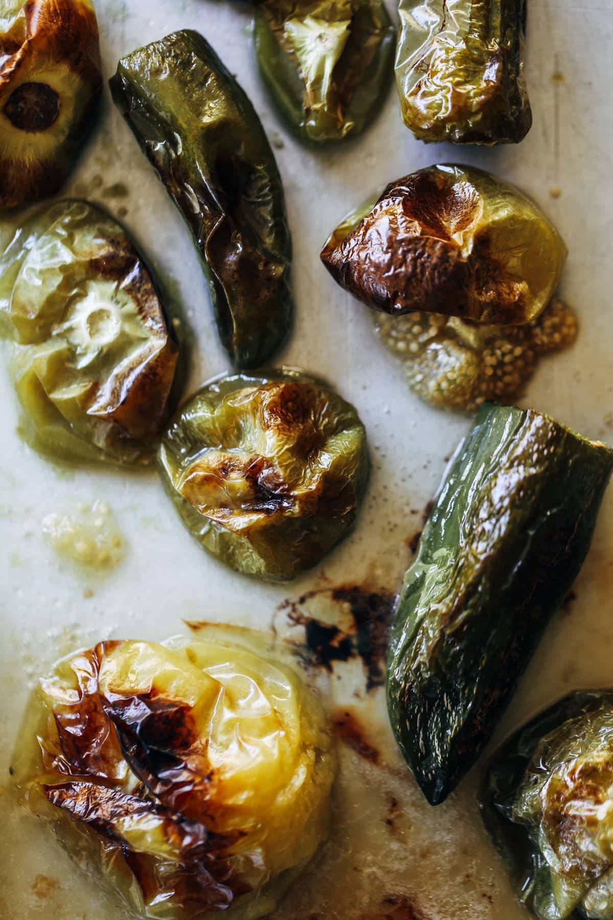 Roasted Tomatillos.