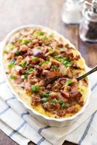 A picture of Ham and Sausage Hashbrown Egg Bake